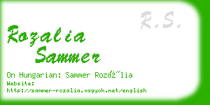 rozalia sammer business card